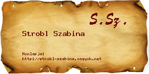 Strobl Szabina névjegykártya